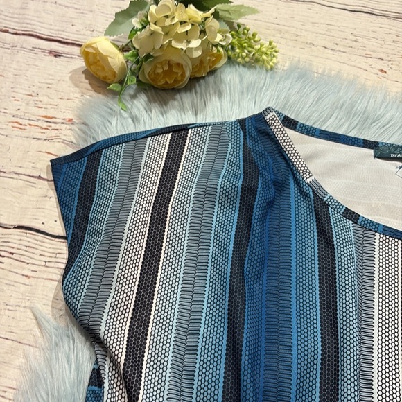 Prana Lindy Striped Blue Shift Dress sz S - Picture 2 of 9